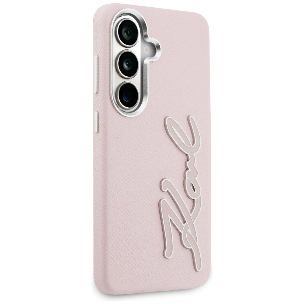 Etui til Samsung Galaxy S26 S942, Karl Lagerfeld, Signature Resin Logo, Pink