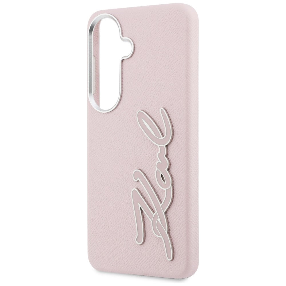Etui til Samsung Galaxy S26 S942, Karl Lagerfeld, Signature Resin Logo, Pink