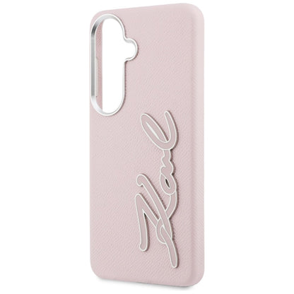 Etui til Samsung Galaxy S26 S942, Karl Lagerfeld, Signature Resin Logo, Pink