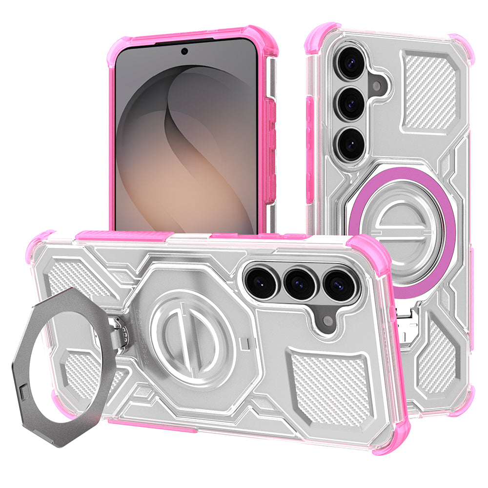 Etui til Samsung Galaxy S26, Techsuit, Carbon Shield Pro, Pink