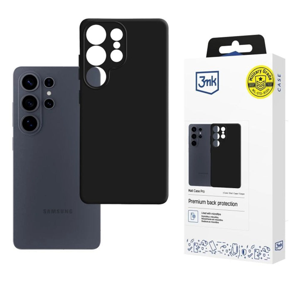 Etui til Samsung Galaxy S26 Ultra S948, 3MK, Pro, Mat Sort