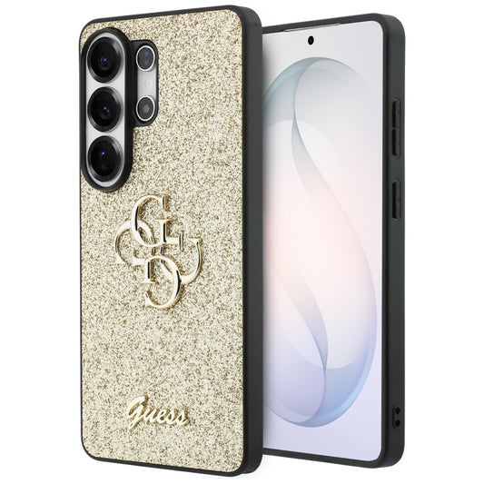 Etui til Samsung Galaxy S26 Ultra S948, Guess, Fixed Glitter Big 4G Metal Frame, Gylden