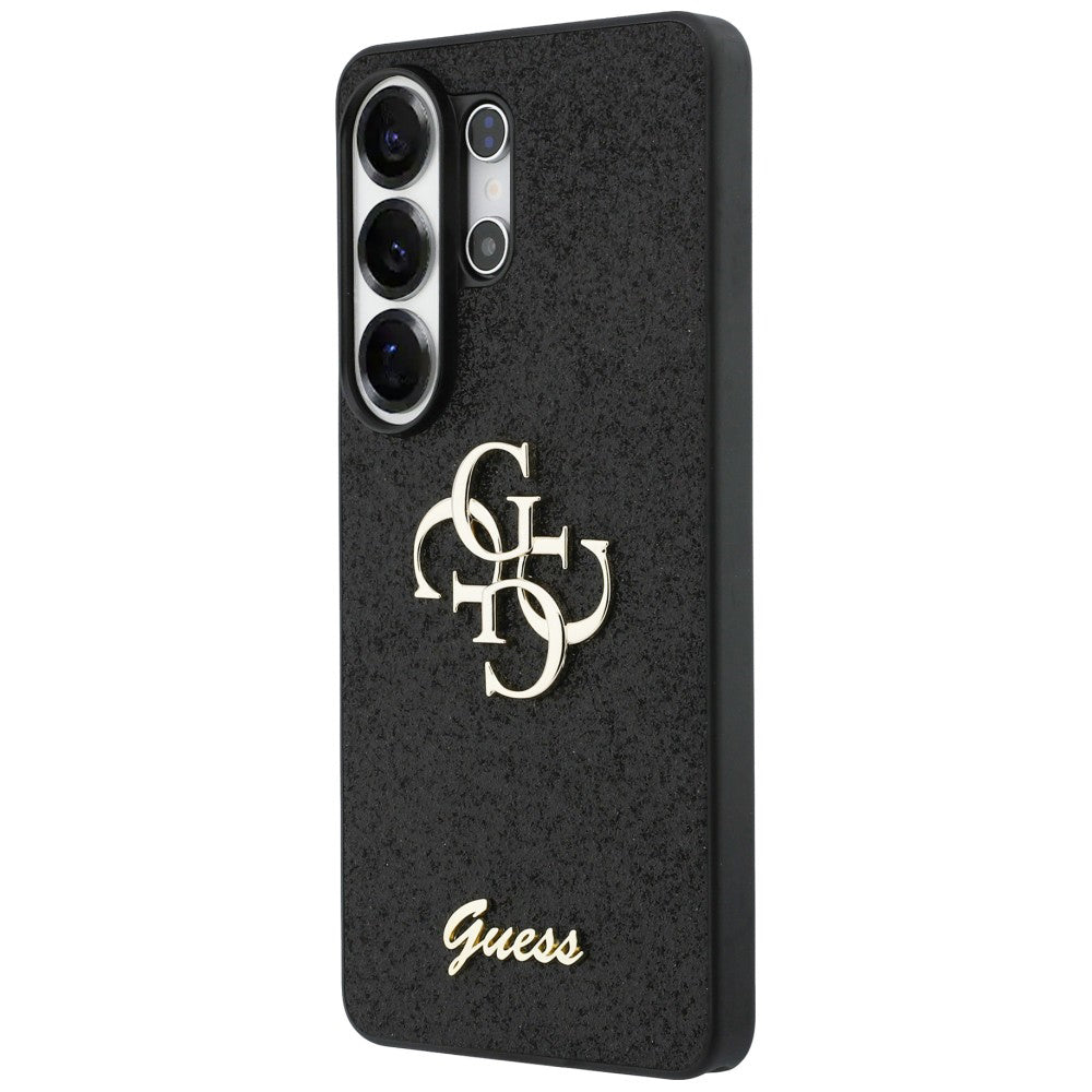 Etui til Samsung Galaxy S26 Ultra S948, Guess, Fixed Glitter Big 4G Metal Frame, Sort