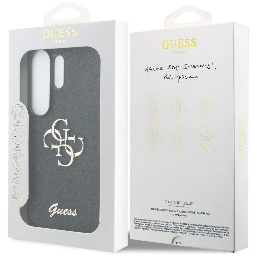 Etui til Samsung Galaxy S26 Ultra S948, Guess, Fixed Glitter Big 4G Metal Frame, Sort
