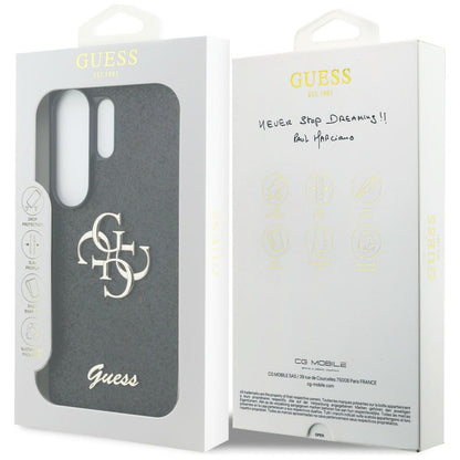 Etui til Samsung Galaxy S26 Ultra S948, Guess, Fixed Glitter Big 4G Metal Frame, Sort