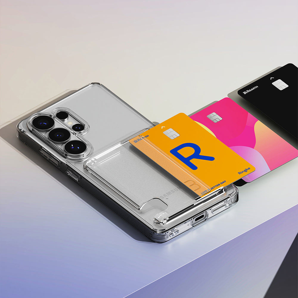 Etui til Samsung Galaxy S26 Ultra, Ringke, Fusion Card, Gennemsigtig