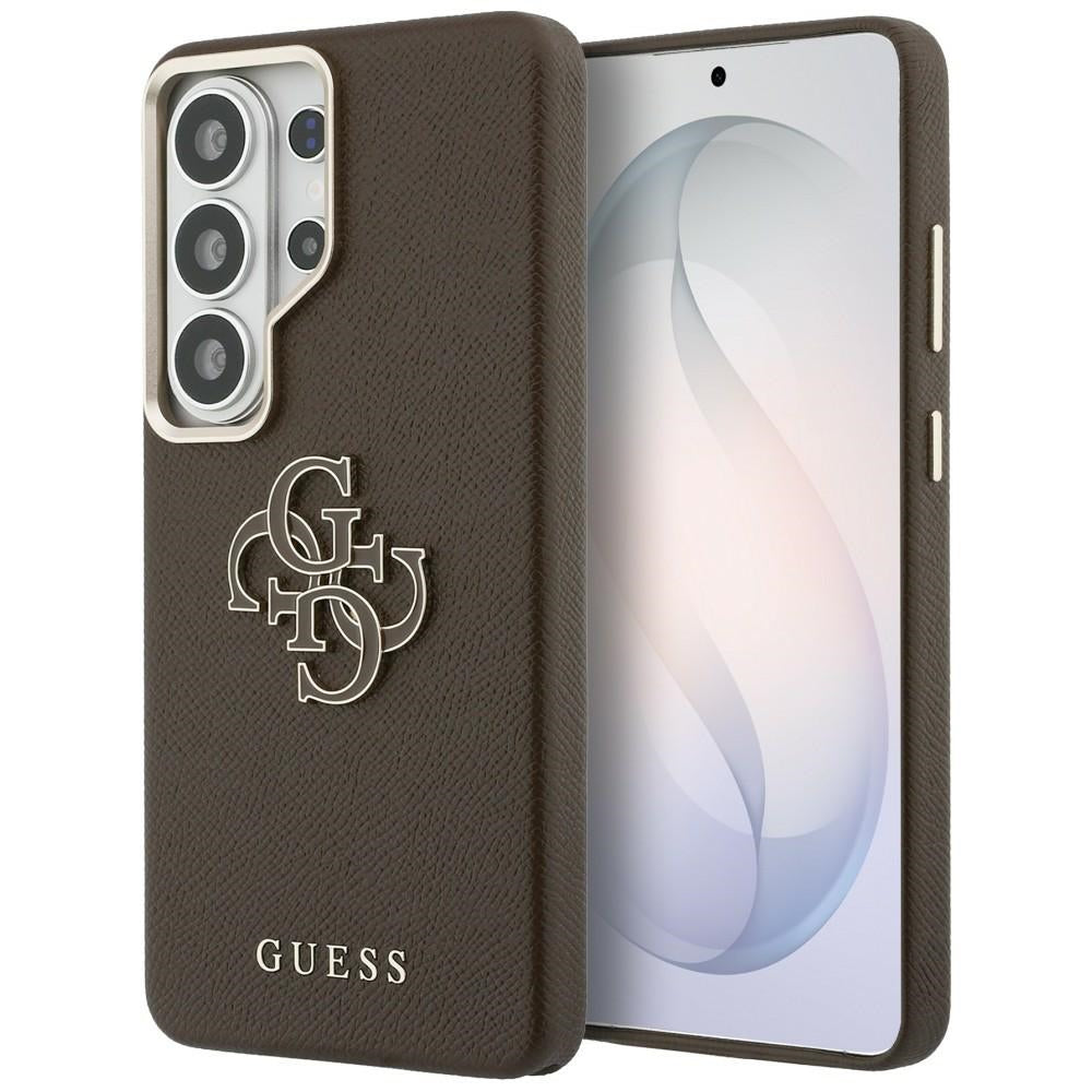 Etui til Samsung Galaxy S26 Ultra S948, Guess, 4G Grained Big and Classic Logo, Brun
