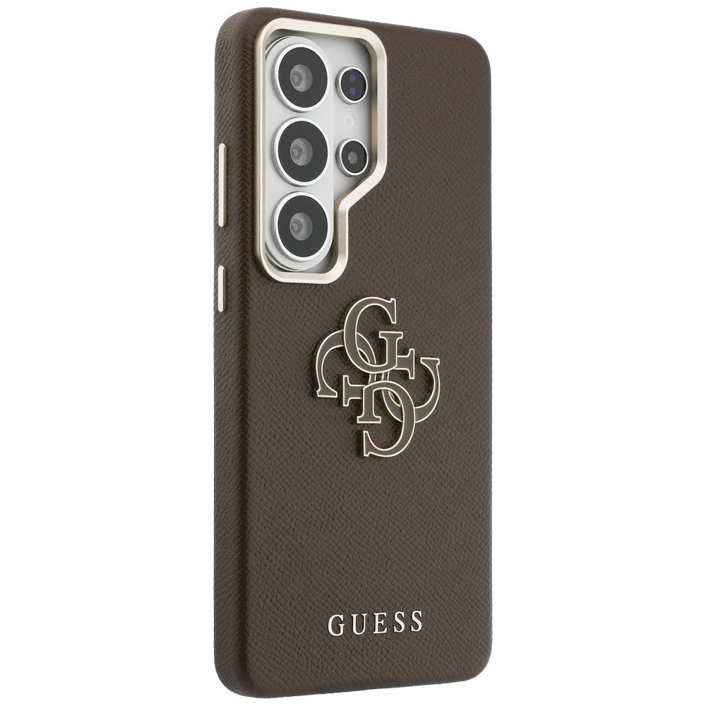 Etui til Samsung Galaxy S26 Ultra S948, Guess, 4G Grained Big and Classic Logo, Brun