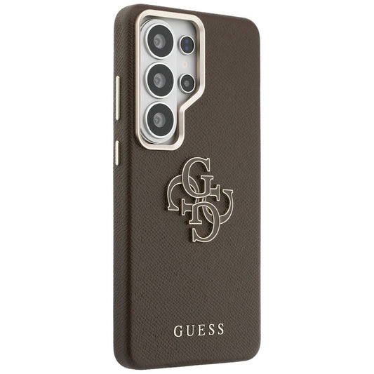 Etui til Samsung Galaxy S26 Ultra S948, Guess, 4G Grained Big and Classic Logo, Brun