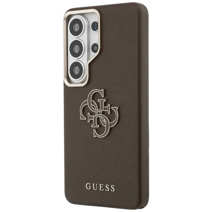 Etui til Samsung Galaxy S26 Ultra S948, Guess, 4G Grained Big and Classic Logo, Brun