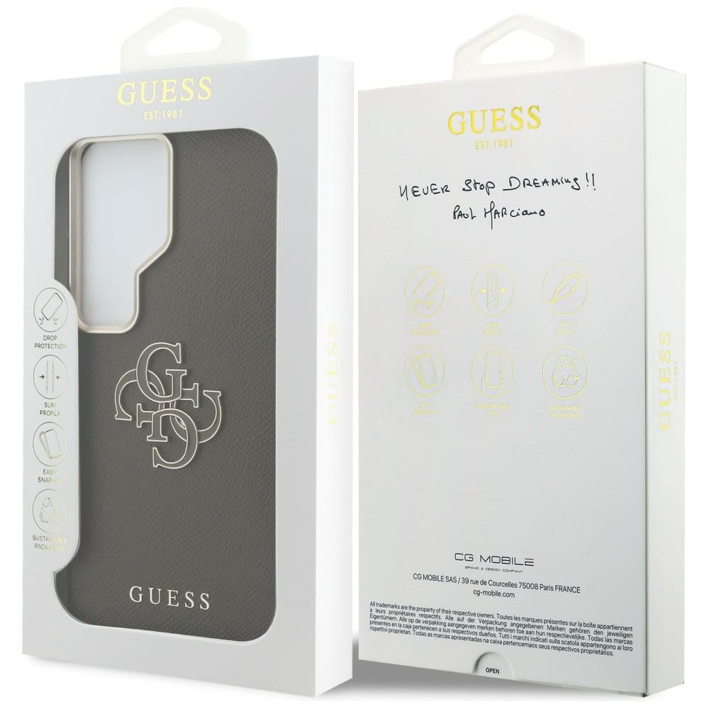 Etui til Samsung Galaxy S26 Ultra S948, Guess, 4G Grained Big and Classic Logo, Brun