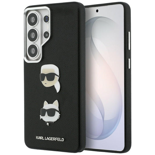 Etui til Samsung Galaxy S26 Ultra S948, Karl Lagerfeld, Saffiano Karl & Choupette's Head Pin, Sort