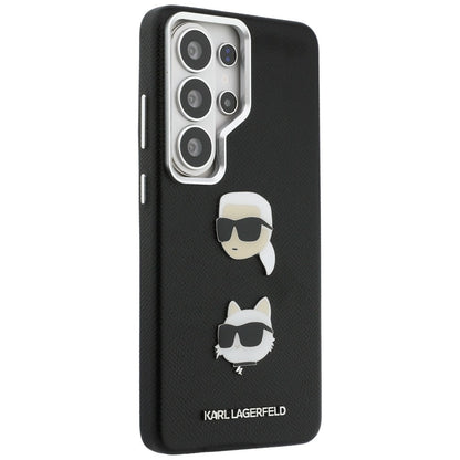 Etui til Samsung Galaxy S26 Ultra S948, Karl Lagerfeld, Saffiano Karl & Choupette's Head Pin, Sort