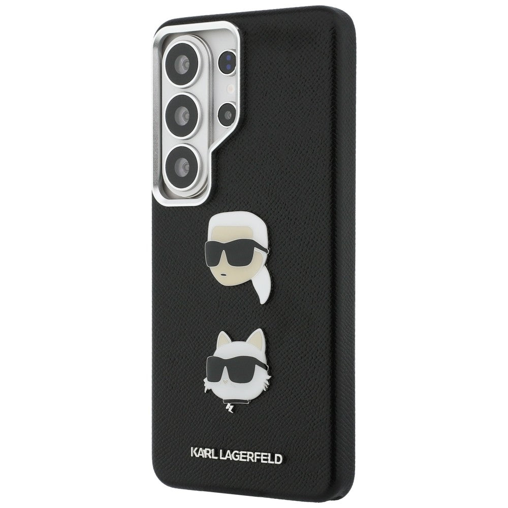 Etui til Samsung Galaxy S26 Ultra S948, Karl Lagerfeld, Saffiano Karl & Choupette's Head Pin, Sort