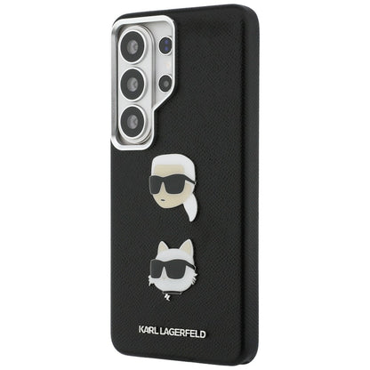 Etui til Samsung Galaxy S26 Ultra S948, Karl Lagerfeld, Saffiano Karl & Choupette's Head Pin, Sort