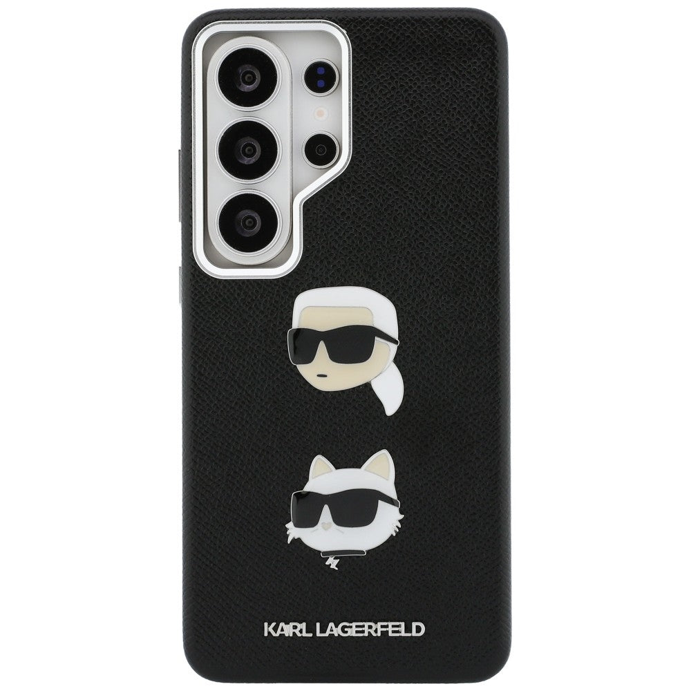 Etui til Samsung Galaxy S26 Ultra S948, Karl Lagerfeld, Saffiano Karl & Choupette's Head Pin, Sort