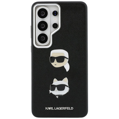 Etui til Samsung Galaxy S26 Ultra S948, Karl Lagerfeld, Saffiano Karl & Choupette's Head Pin, Sort
