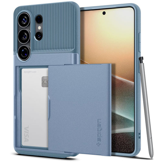 Etui til Samsung Galaxy S26 Ultra S948, Spigen, Slim Armor CS, Blå ACS11225