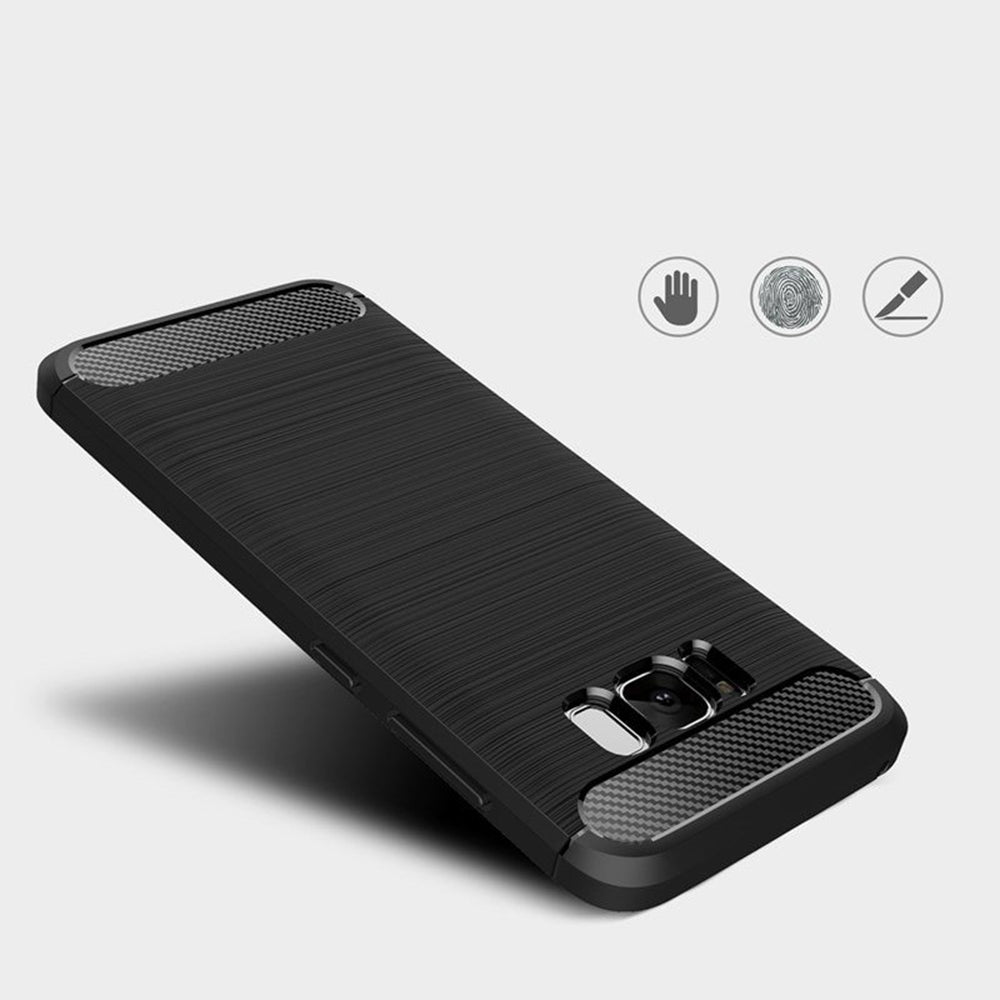 Cover til Samsung Galaxy S8 G950, Techsuit, Carbon, Sort