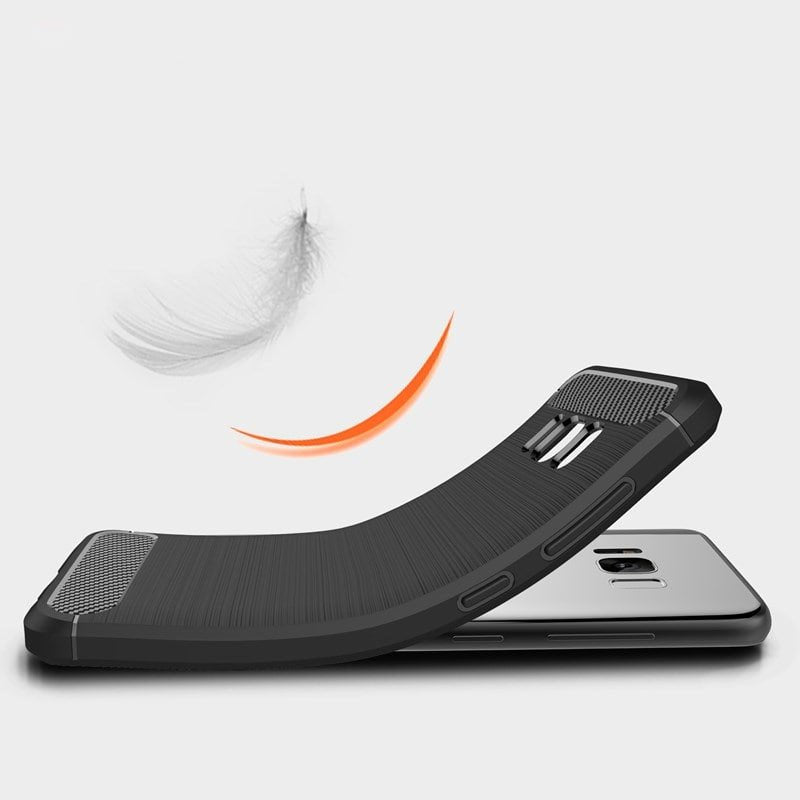Cover til Samsung Galaxy S8 G950, Techsuit, Carbon, Sort