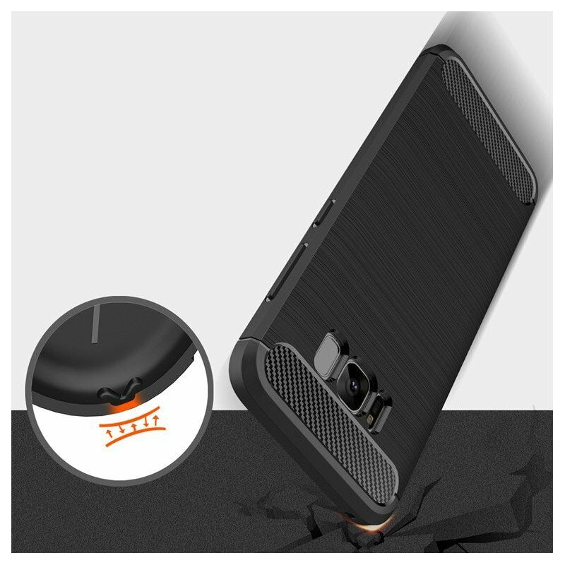 Cover til Samsung Galaxy S8+ G955, Techsuit, Carbon, Sort