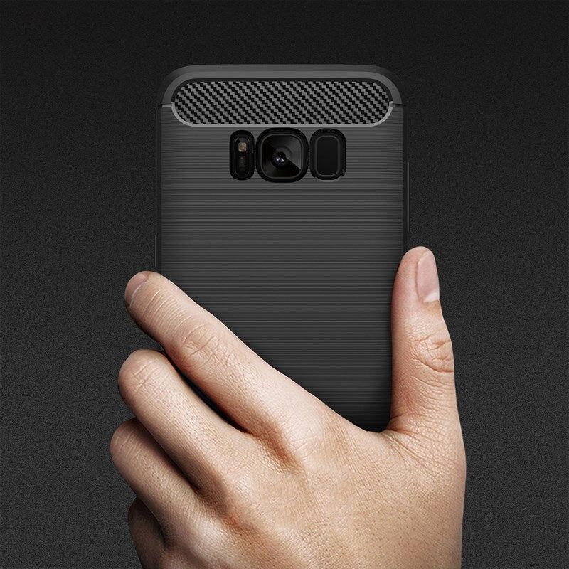 Cover til Samsung Galaxy S8+ G955, Techsuit, Carbon, Sort