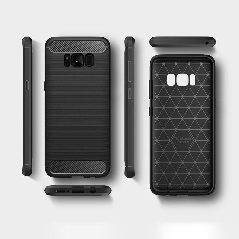 Cover til Samsung Galaxy S8+ G955, Techsuit, Carbon, Sort