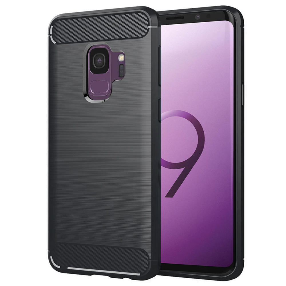 Cover til Samsung Galaxy S9 G960, Techsuit, Carbon, Sort
