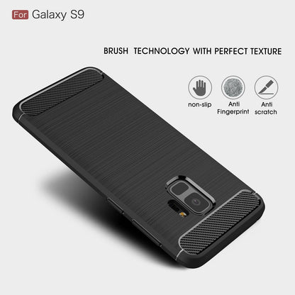 Cover til Samsung Galaxy S9 G960, Techsuit, Carbon, Sort