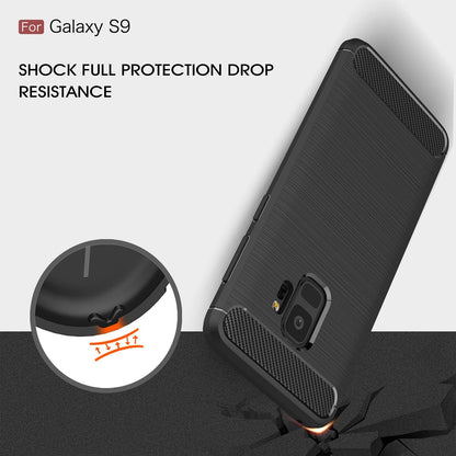Cover til Samsung Galaxy S9 G960, Techsuit, Carbon, Sort