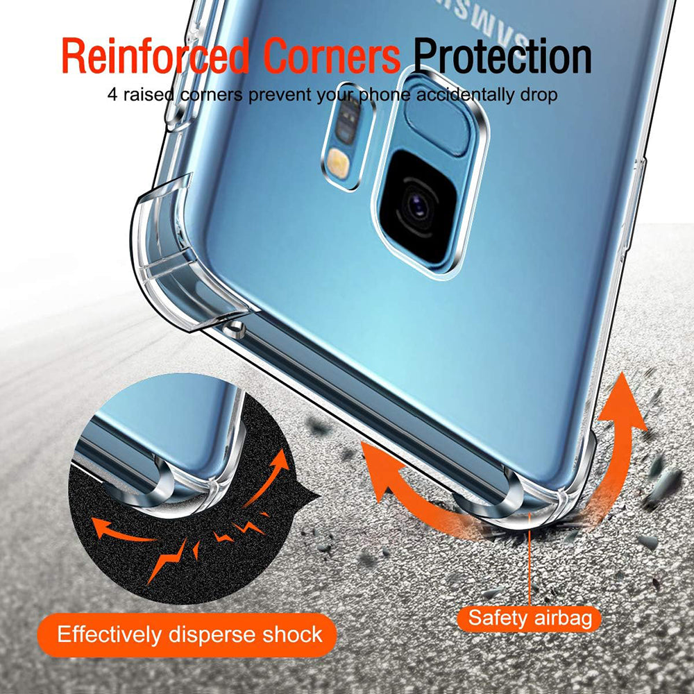 Cover til Samsung Galaxy S9 G960, Techsuit, Stødabsorberende Klar, Transparent
