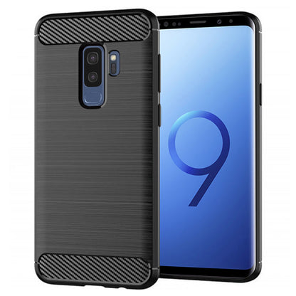 Cover til Samsung Galaxy S9+ G965, Techsuit, Carbon, Sort