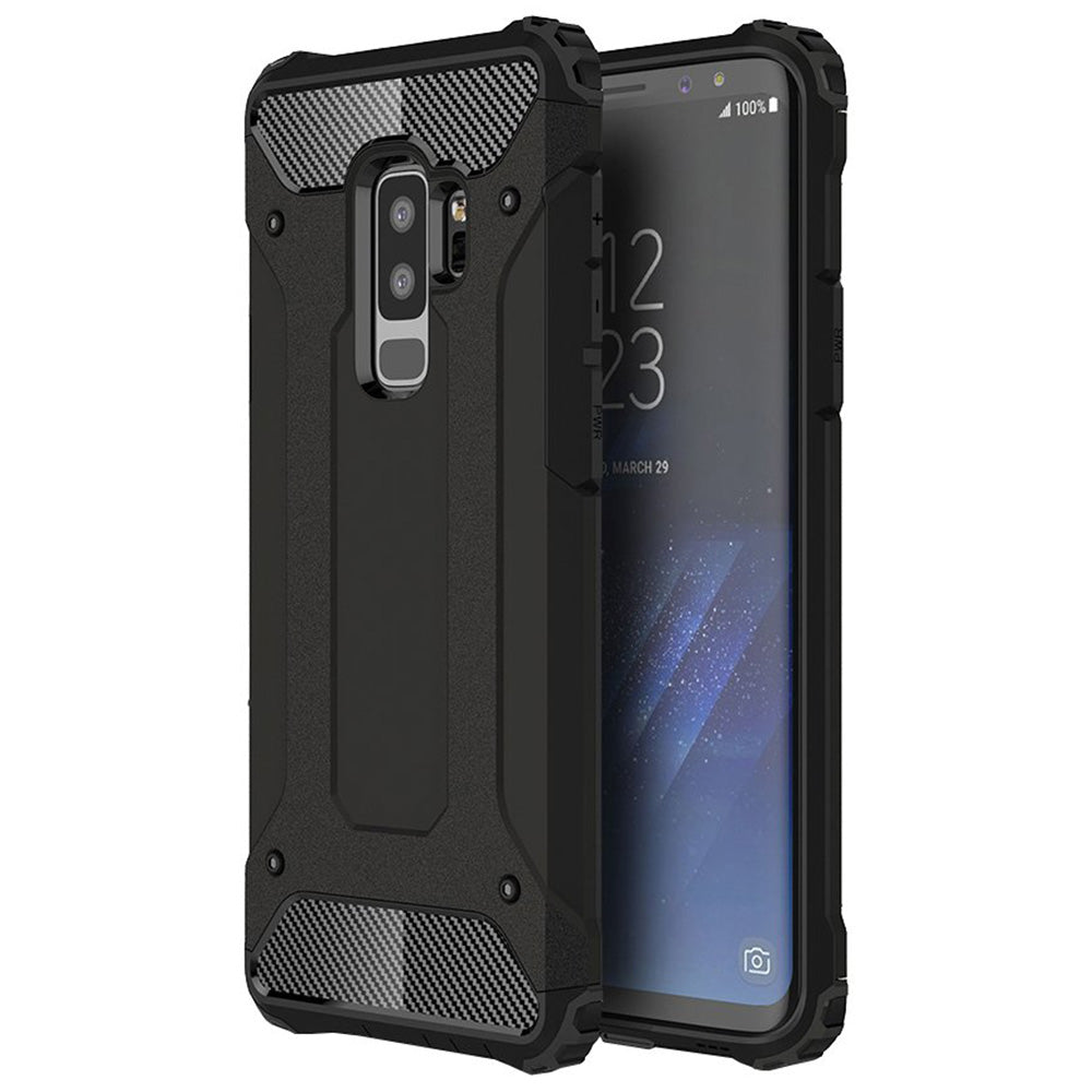 Cover til Samsung Galaxy S9+ G965, Techsuit, Hybrid Armor, Sort