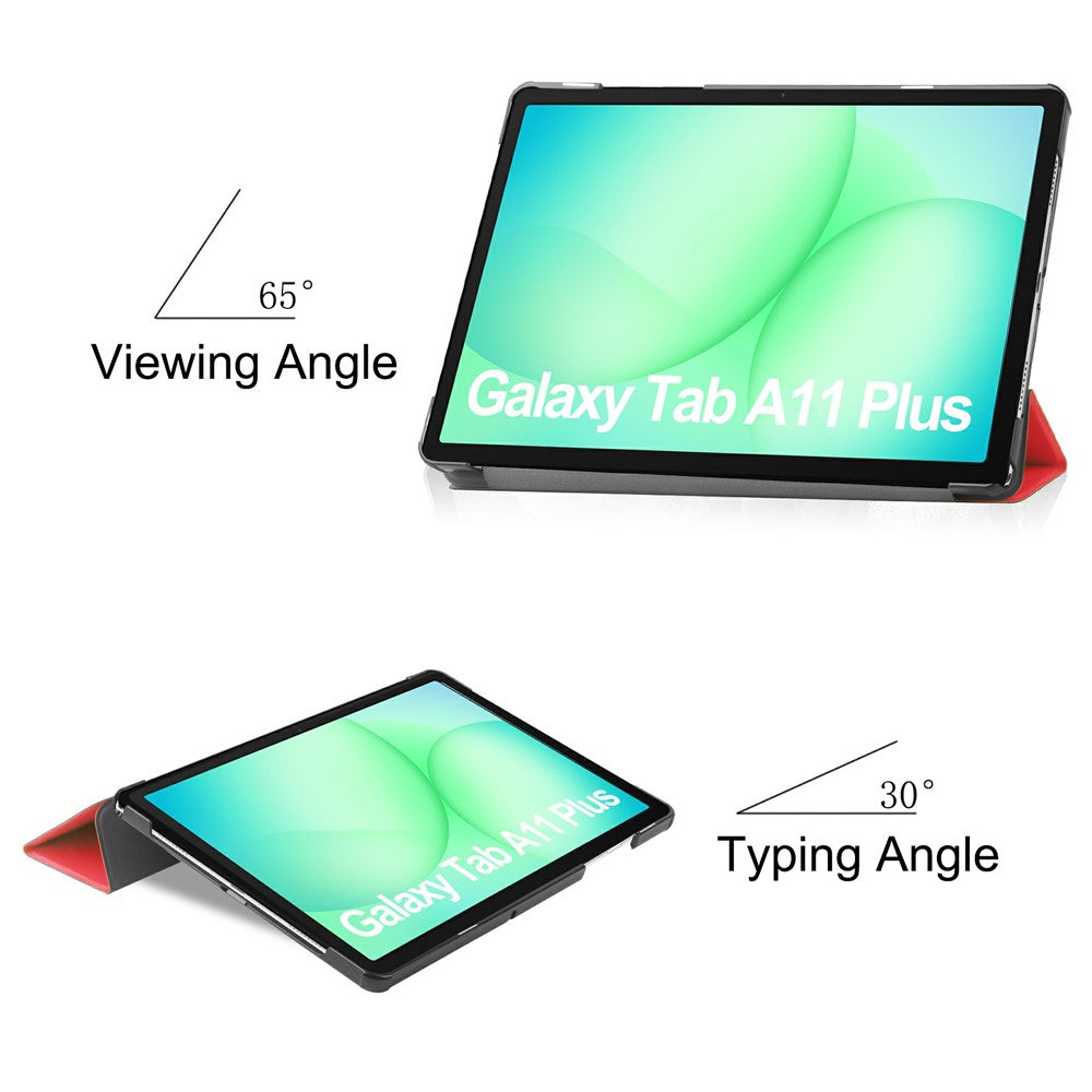 Cover til Samsung Galaxy Tab A11+ / Tab A9+, Techsuit, FoldPro, Rød
