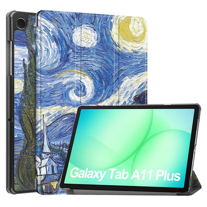 Cover til Samsung Galaxy Tab A11+ / Tab A9+, Techsuit, FoldPro Starry Night, Multifarvet