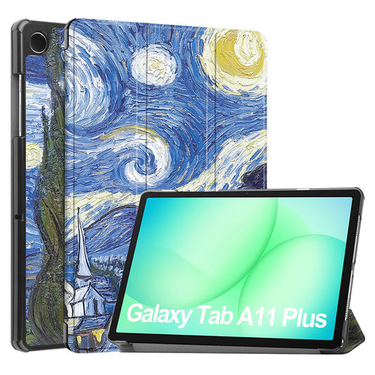 Cover til Samsung Galaxy Tab A11+ / Tab A9+, Techsuit, FoldPro Starry Night, Multifarvet