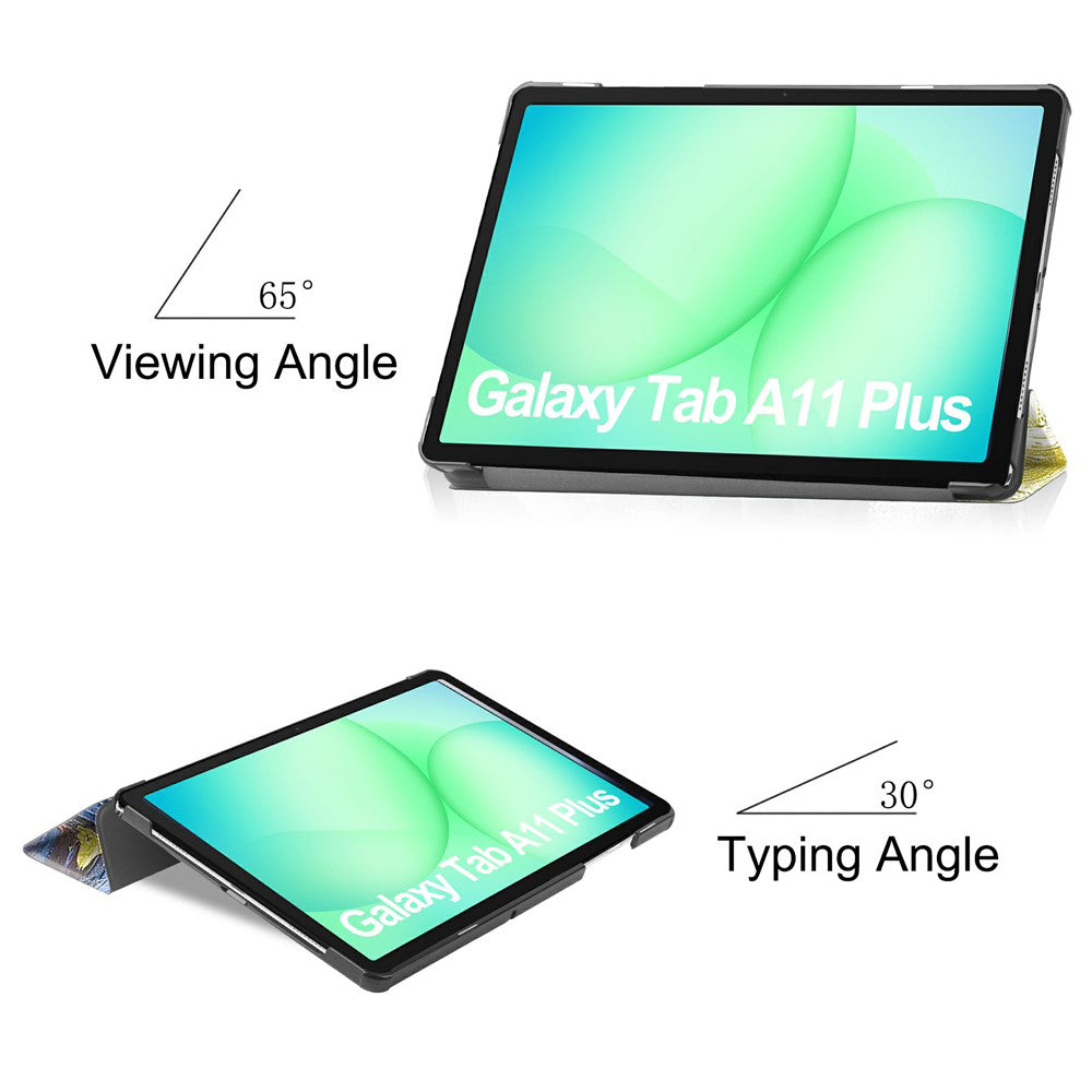 Cover til Samsung Galaxy Tab A11+ / Tab A9+, Techsuit, FoldPro Starry Night, Multifarvet