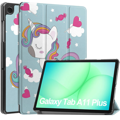 Cover til Samsung Galaxy Tab A11+ / Tab A9+, Techsuit, FoldPro Unicorn, Multifarvet