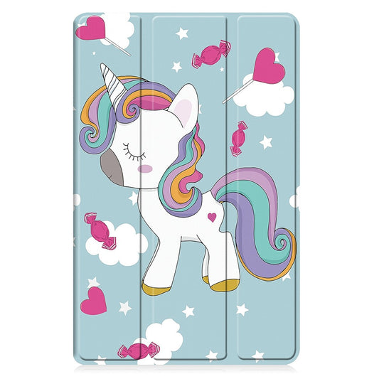 Cover til Samsung Galaxy Tab A11+ / Tab A9+, Techsuit, FoldPro Unicorn, Multifarvet