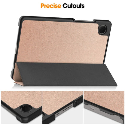 Case for Samsung Galaxy Tab A11 / Tab A9, Techsuit, FoldPro, Rose Gold