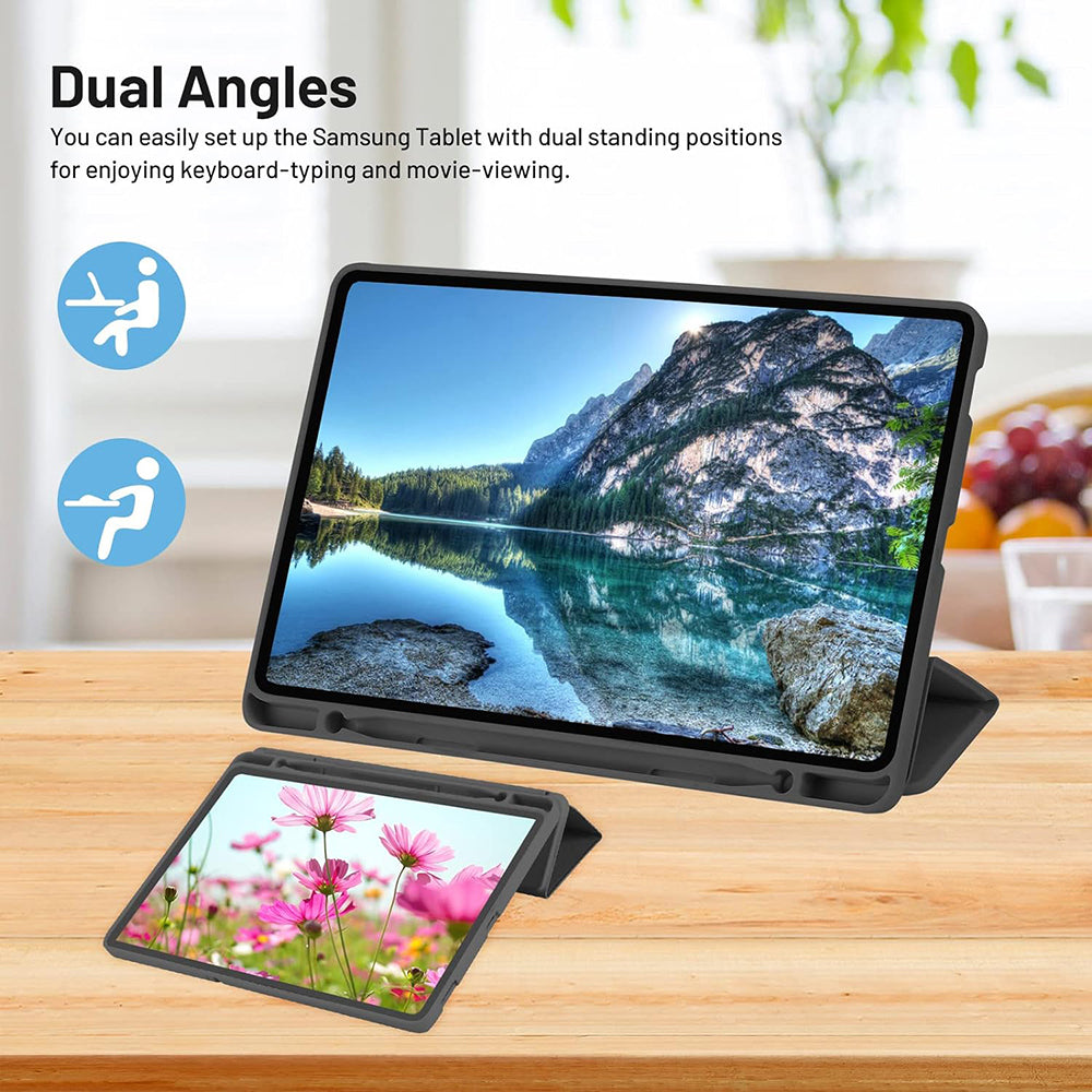 Cover til Samsung Galaxy Tab A7 Lite, Techsuit, Flex Trifold, Sort