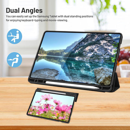 Cover til Samsung Galaxy Tab A11+ / Tab A9+, Techsuit, Flex Trifold, Blå