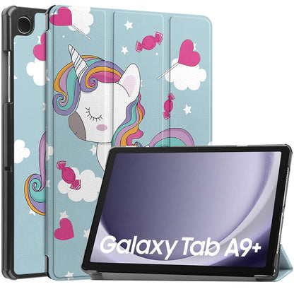 Cover til Samsung Galaxy Tab A9+, Techsuit, FoldPro Unicorn, Multifarvet
