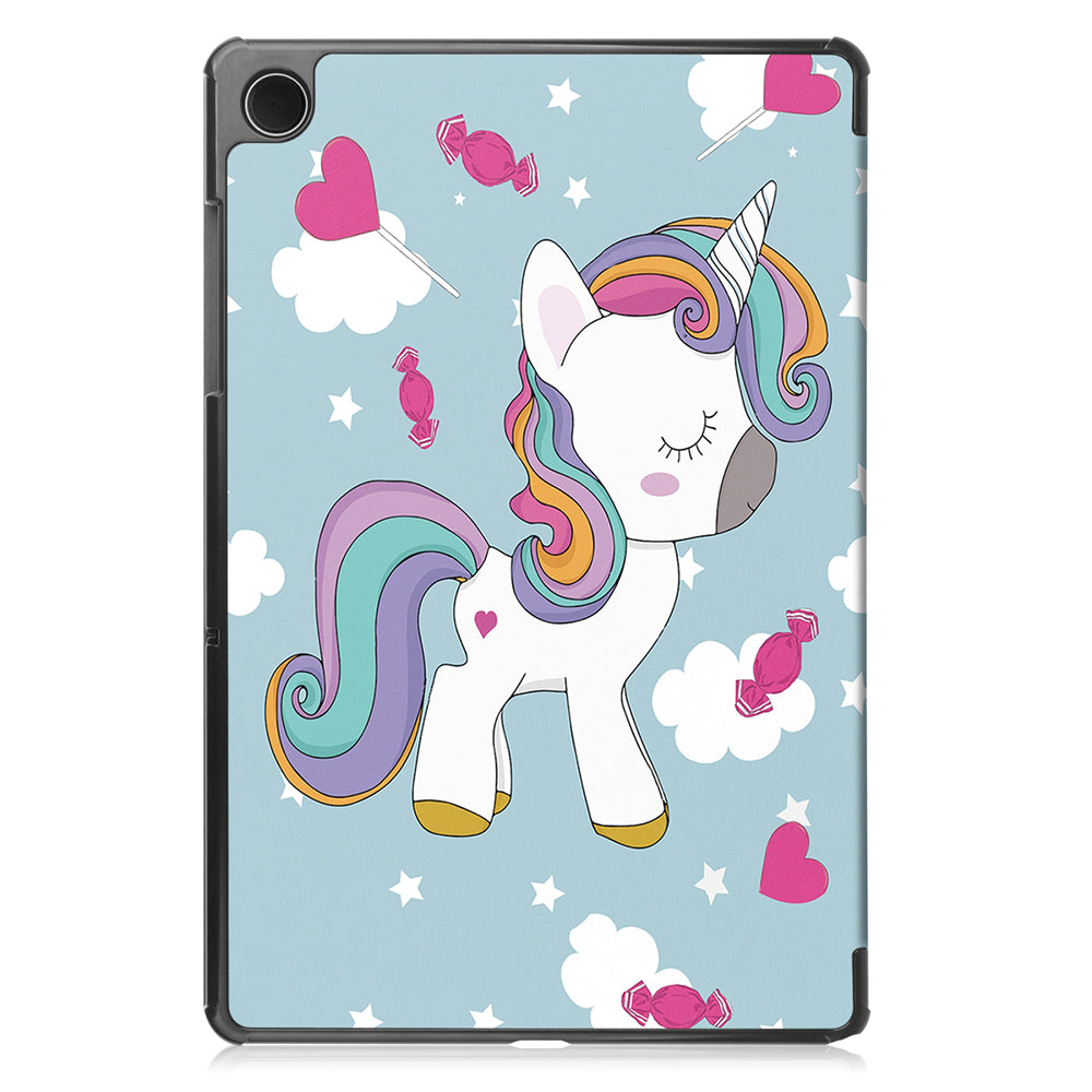 Cover til Samsung Galaxy Tab A9+, Techsuit, FoldPro Unicorn, Multifarvet