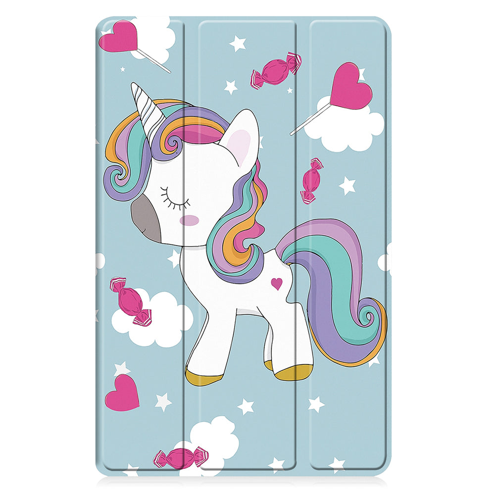 Cover til Samsung Galaxy Tab A9+, Techsuit, FoldPro Unicorn, Multifarvet