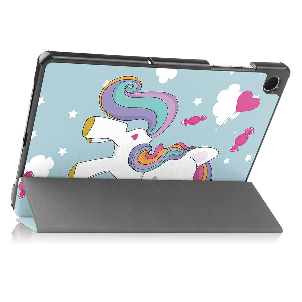 Cover til Samsung Galaxy Tab A9+, Techsuit, FoldPro Unicorn, Multifarvet