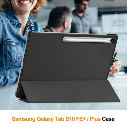 Cover til Samsung Galaxy Tab S10 FE+, Techsuit, FoldPro, Sort