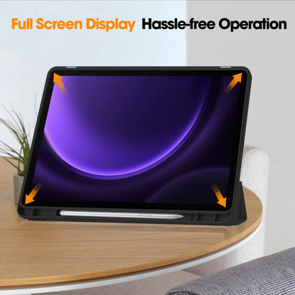Cover til Samsung Galaxy Tab S10 FE / Tab S9 FE / Tab S9, Techsuit, Flex Trifold, Sort
