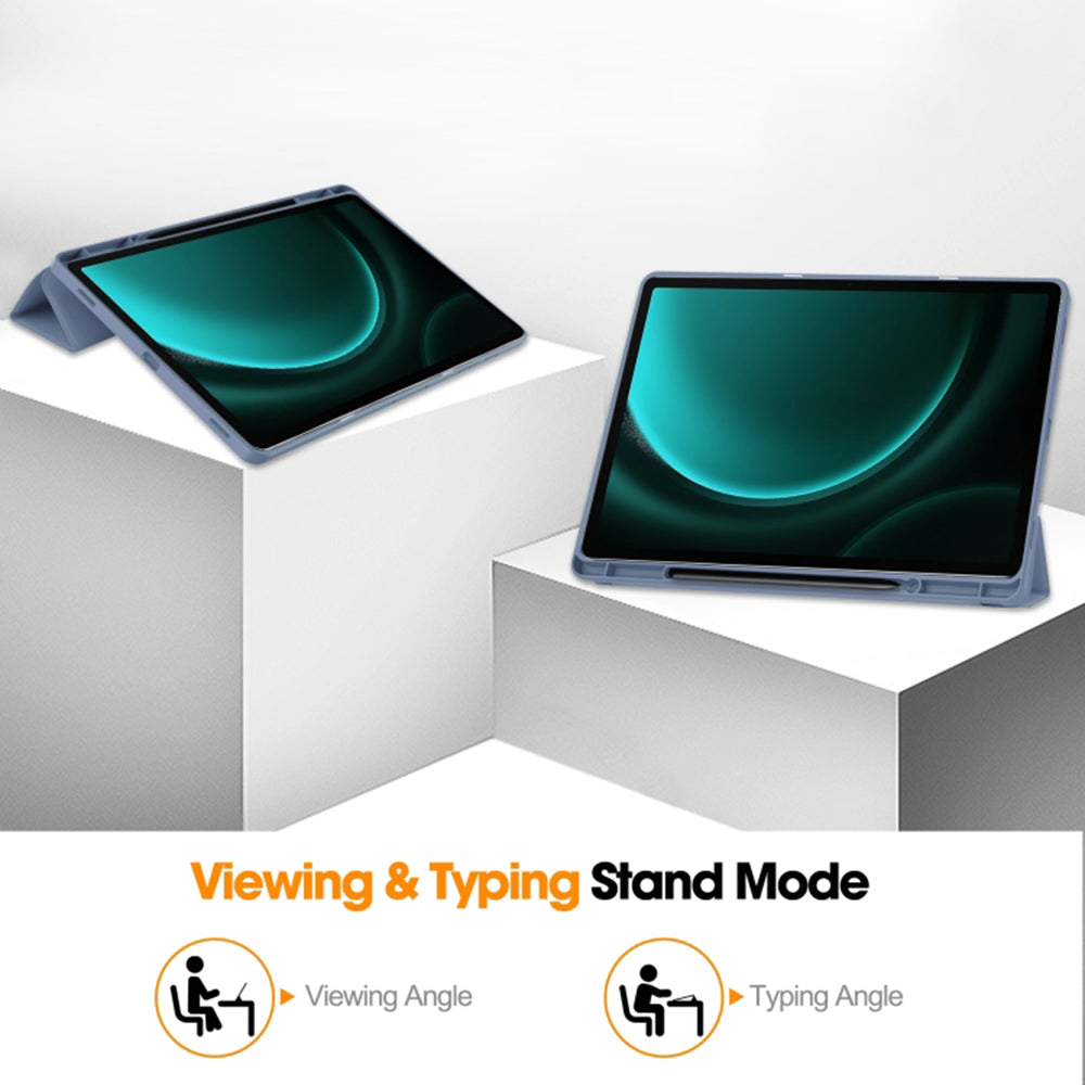 Cover til Samsung Galaxy Tab S10+ / Tab S9 FE+ / Tab S9+, Techsuit, Flex Trifold, Grå