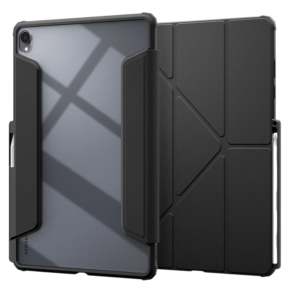 Etui til Samsung Galaxy Tab S12 Plus, Spigen, Air Skin Pro, sort ACS11823